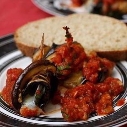 Роллатини из баклажанов с сыром