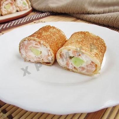 Роллы из блинов с начинкой