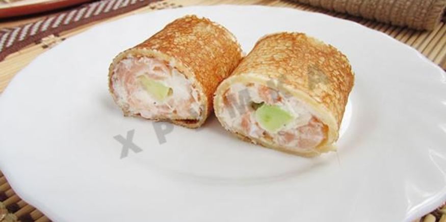 Рецепт роллов из блинов с начинкой