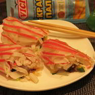 Рецепт Роллов Полосатики с крабовыми палочками