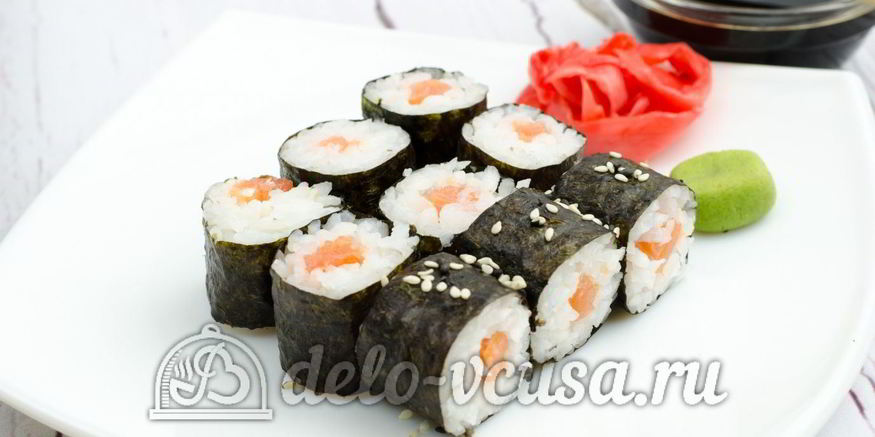 Рецепт роллов с семгой сяке маки