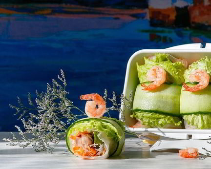 Спринг-роллы с кальмарами и тунцом