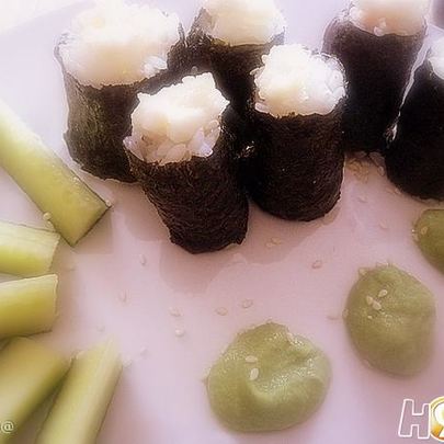 Запеченные роллы с красной рыбой