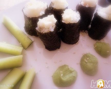 Запеченные роллы с красной рыбой