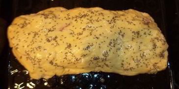 картофельный рулет с колбаской