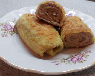 Картофельные рулетики с фаршем