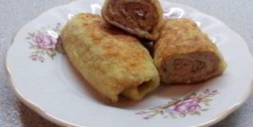 картофельные рулетики с фаршем