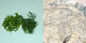 корзиночки со сливочно-сырным кремом и куриным рулетиком