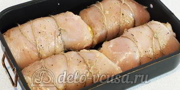 куриный рулет с омлетом