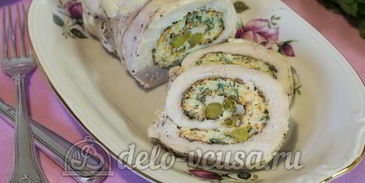 куриный рулет с омлетом