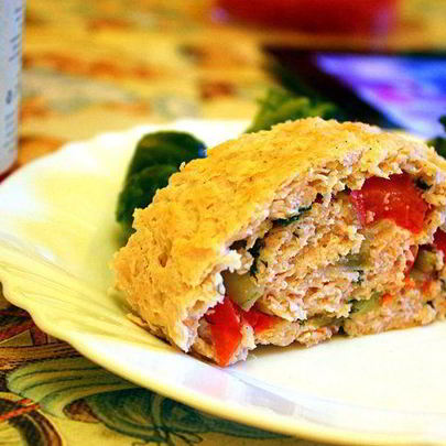 Куриный рулет с овощами