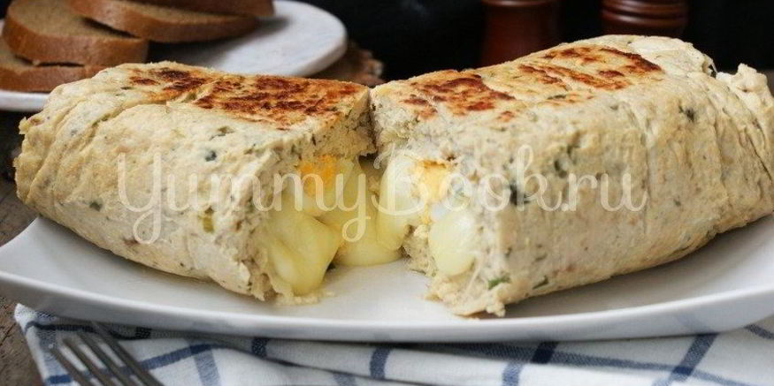 Рецепт куриного рулета с яйцом и сыром