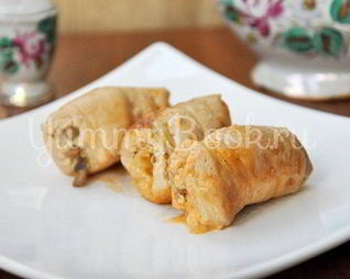 Куриные рулетики с грибами