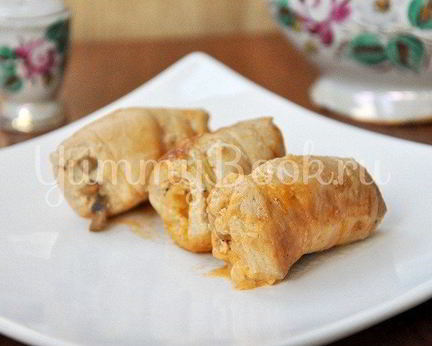 Куриные рулетики с грибами