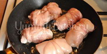 куриные рулетики с грибами