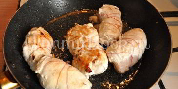 куриные рулетики с грибами