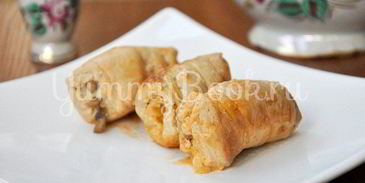 куриные рулетики с грибами