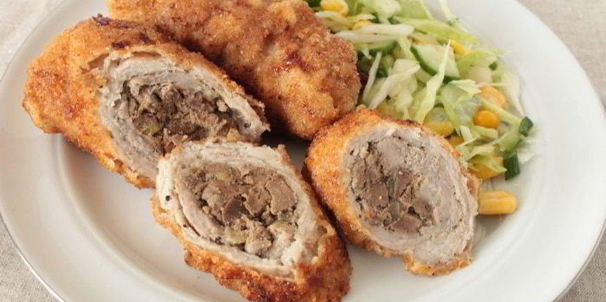 Рецепт мясных рулетиков с печенью