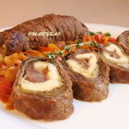 Рецепт Мясных рулетов с баклажаном и адыгейским сыром