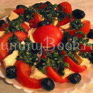 Рецепт Помидоров и рулетики из ветчины