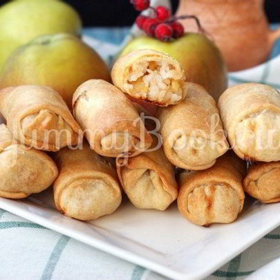 Постные хрустящие рулетики с начинкой