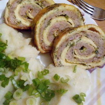 Пятнистый куриный рулетик