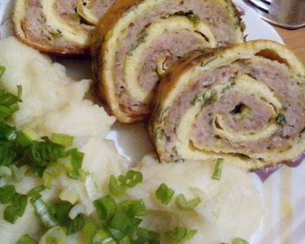 Пятнистый куриный рулетик