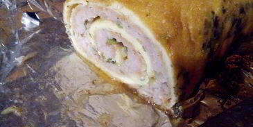 пятнистый куриный рулетик