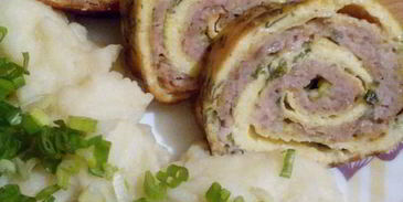 пятнистый куриный рулетик