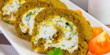 рулет из печени с творожным сыром