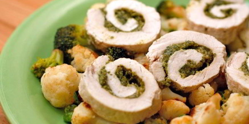 Рецепт рулетов из индейки с начинкой