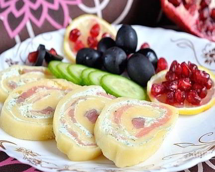 Рулеты с семгой