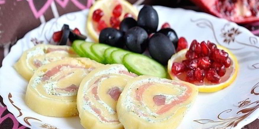 Рецепт рулетов с семгой