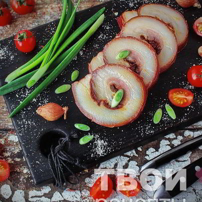 Сало рулетом