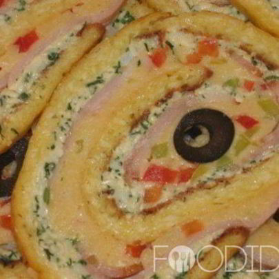 Сырный рулет с ветчиной