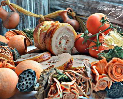 Запеченный рулет из свинины Поркетта