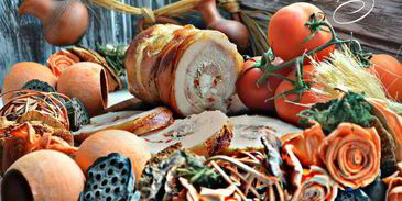 запеченный рулет из свинины поркетта