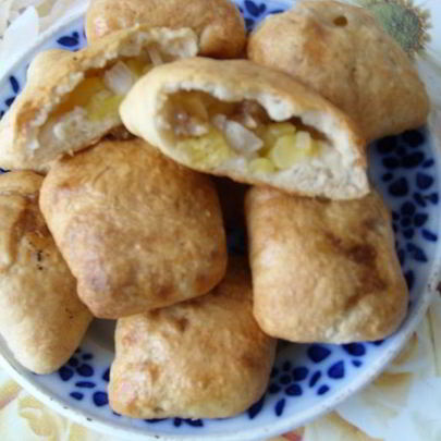 Печеная самса с тыквой