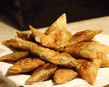 Самоса из теста фило с мясом