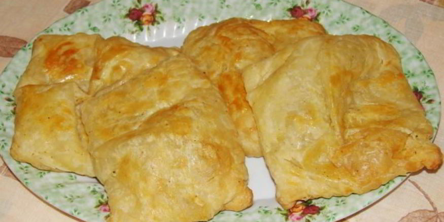 Рецепт самсы из слоеного теста с мясом