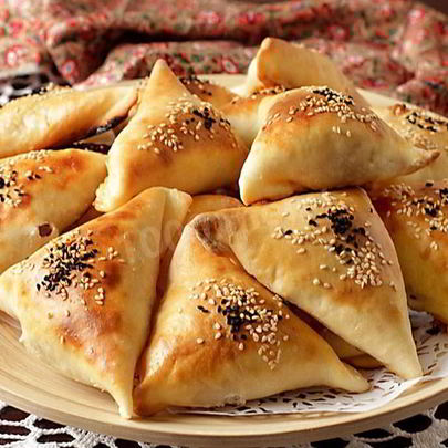 Самса из слоеного теста в духовке