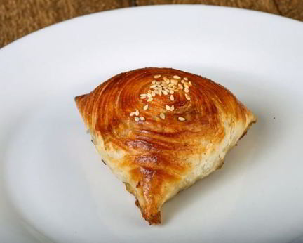 Самса с картошкой на воде