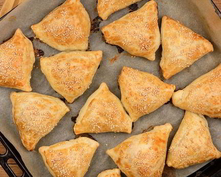 Самса с курицей и грибами