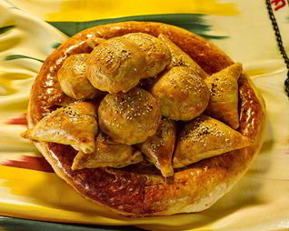 Самса с курицей и картошкой