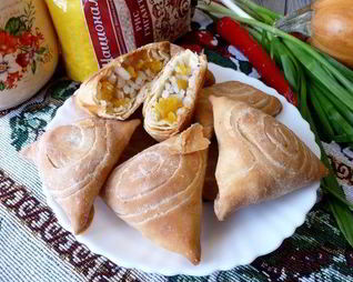 Самса с тыквой и рисом