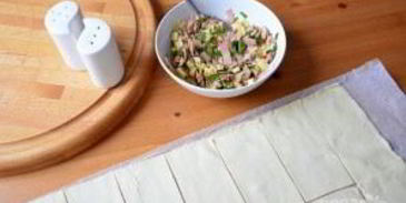 самса с ветчиной и сыром