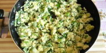 самса с зеленью