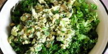 самса с зеленью