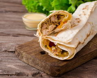 Домашняя шаурма с курицей карри