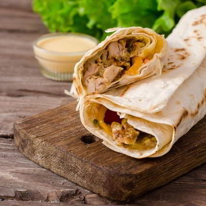 Домашняя шаурма с курицей карри